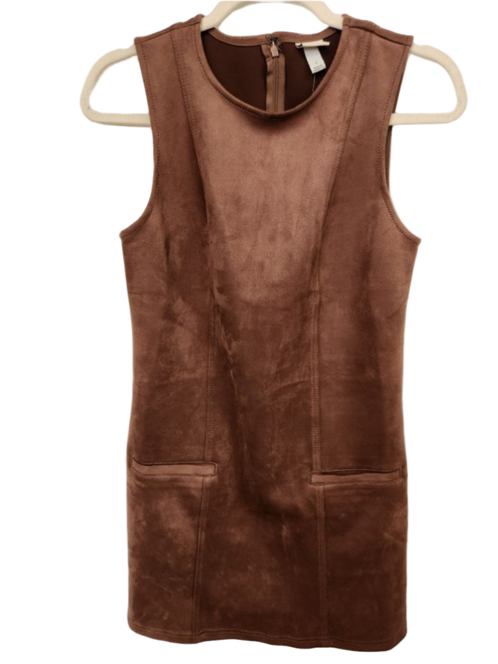 A New Day Brown Faux Suede Mini Dress Size 4
